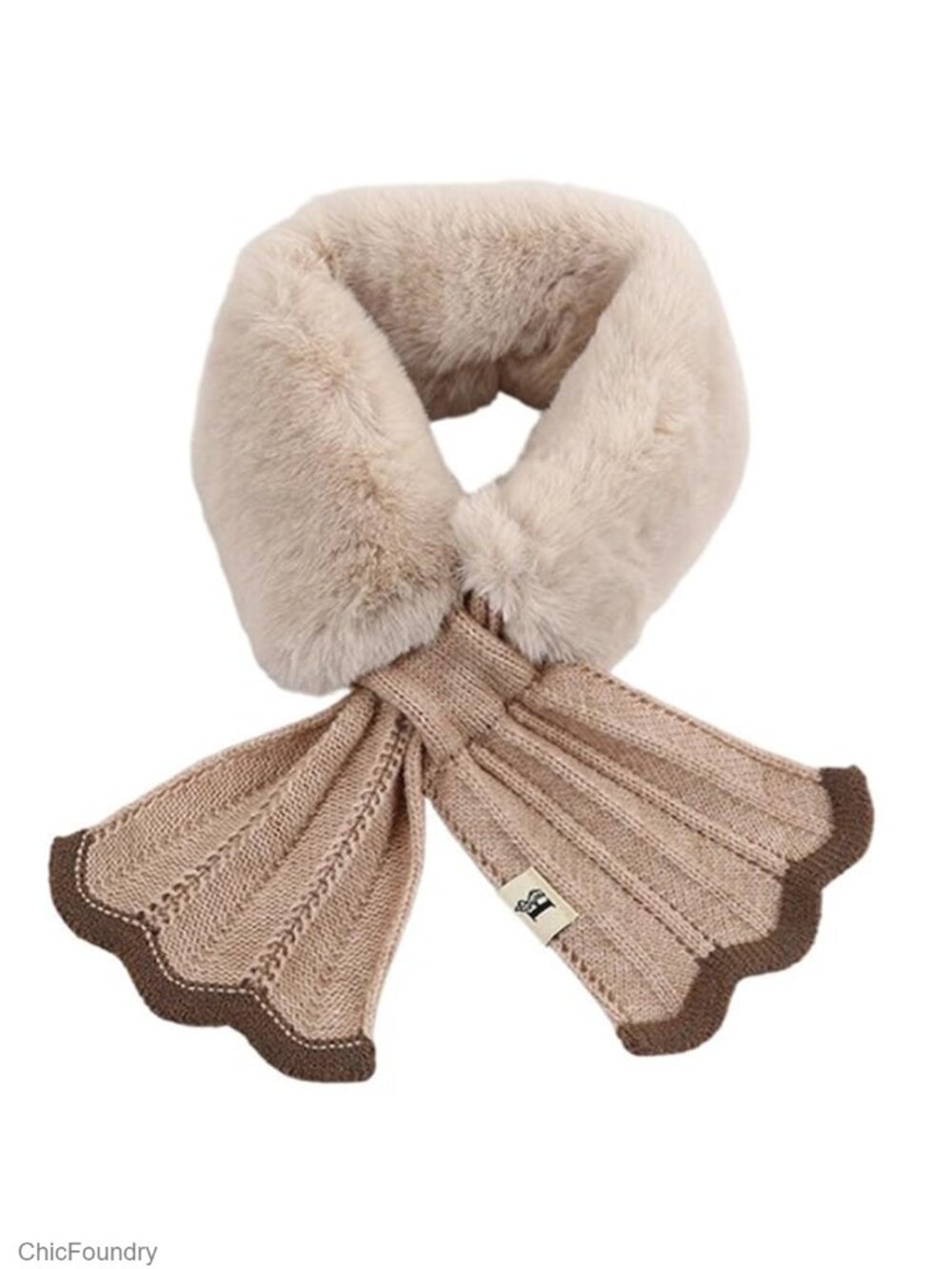 Women Winter Soft Fluffy Plush Mermaid Chunky Scarf Fur Neck Warmer